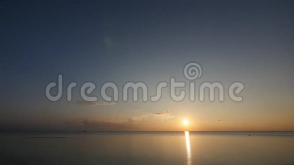 开曼群岛加勒比海的日落视频的预览图