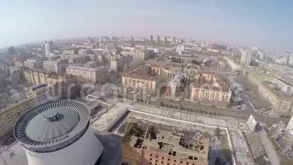 俄罗斯伏尔加格勒市的鸟瞰图视频的预览图