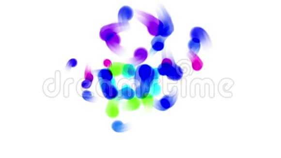 彩色飞点轻烟花背景抽象点粒子背景视频的预览图