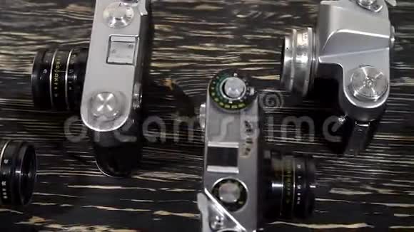 老式35毫米相机和镜头视频的预览图