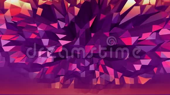 紫罗兰抽象低聚波面作为伟大的背景紫罗兰抽象几何振动环境视频的预览图