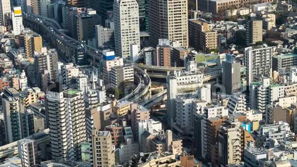 日本东京大都会高速公路与城市交界处的时间间隔视频的预览图