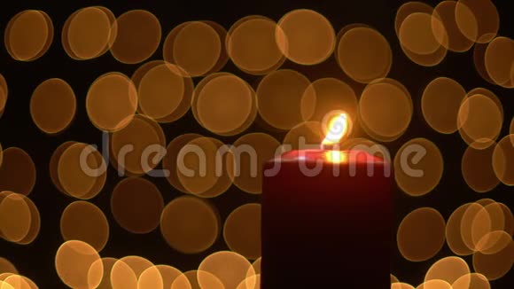 蜡烛的灯光闪烁着光芒视频的预览图