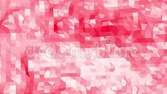 柔软或粉红色的低聚振荡表面作为优雅的环境红色多边形几何振动环境或视频的预览图