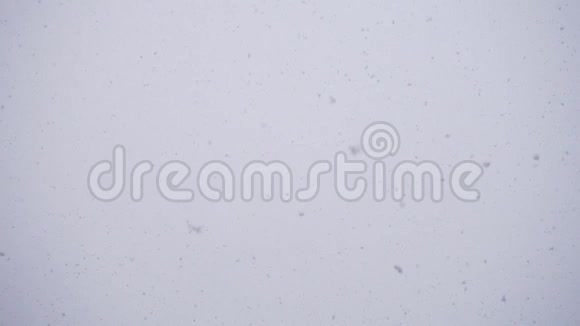 冬天天空飘落的雪花视频的预览图