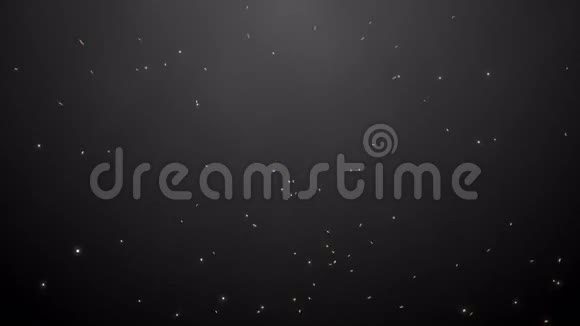 动态黑色运动背景抽象发光的星星和火花4K无缝环形夹视频的预览图