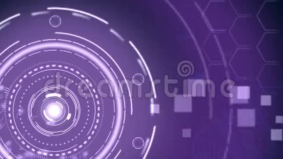 未来派紫色高科技背景视频的预览图