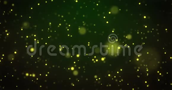 循环移动绿色粒子背景视频的预览图