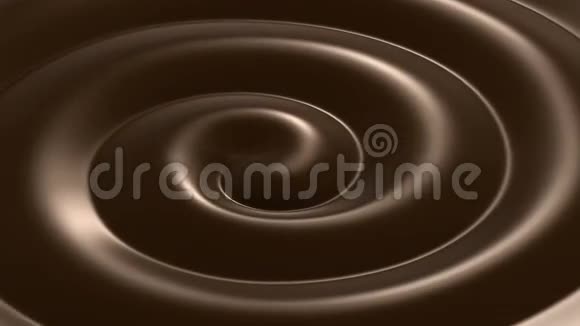 美丽的旋转巧克力特写镜头动画4k视频的预览图