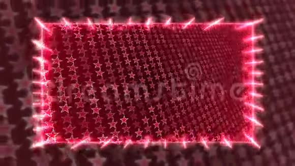 红色框架与旋转的星星视频的预览图