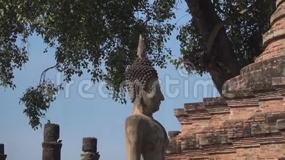 古佛寺遗址中的佛像雕塑苏科泰视频的预览图