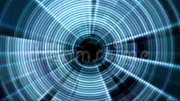 2D型圆形隧道洞门涡光蓝紫光具有波纹效应和光雷视频的预览图