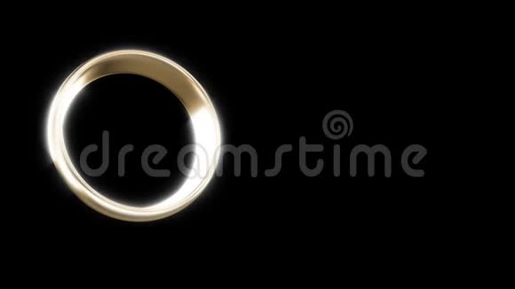 婚礼金戒指上的黑色能够循环无缝视频的预览图