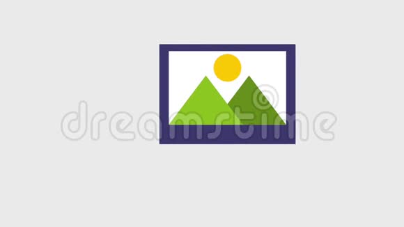 山和太阳图标的照片视频的预览图