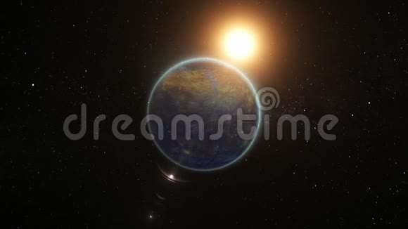 火山表面水星日出景观视频的预览图