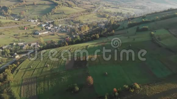 喀尔巴阡山脉的田野干草收获乌克兰视频的预览图