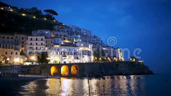 意大利美丽的沿海城镇阿马尔菲海岸美丽的阿马尔菲视频的预览图