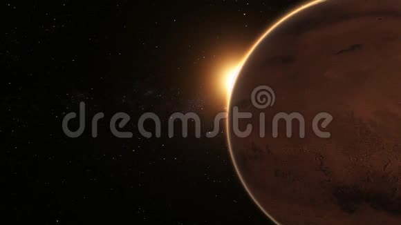 火星上的日出景色在空地上消失视频的预览图
