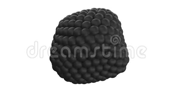 抽象黑元球体对象视频的预览图