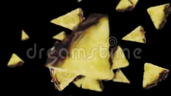 落菠萝背景环阿尔法通道4k视频的预览图