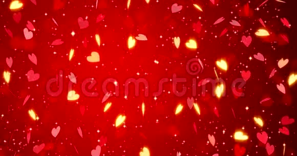红心情人节快乐背景3D绘制视频的预览图
