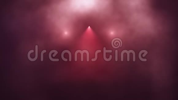 红色舞台灯光和烟雾介绍标志背景视频的预览图