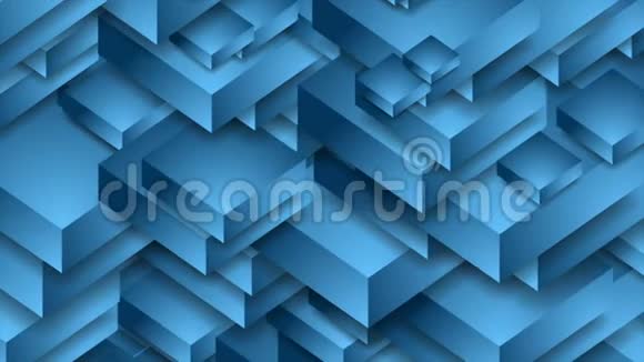 抽象蓝色技术三维形状视频动画视频的预览图
