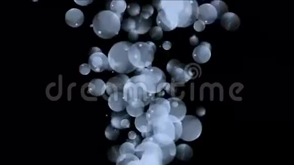 抽象气泡泡珠粒喷泉喷雾液雨溅颗粒视频的预览图