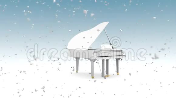 白雪皑皑的大钢琴视频的预览图