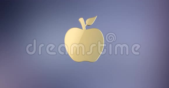 苹果黄金3D图标视频的预览图