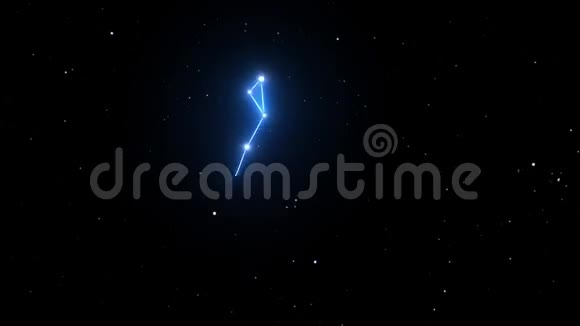 双鱼星座在美丽的星夜背景上视频的预览图