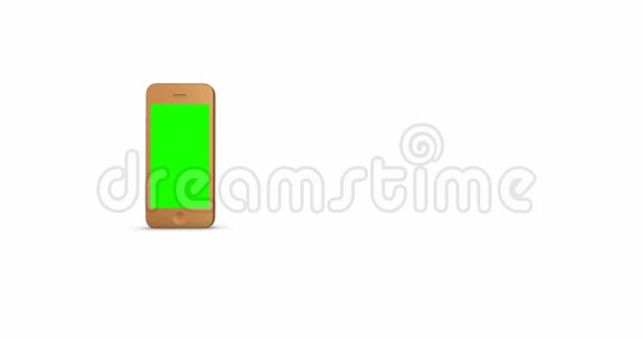 白色背景和绿色屏幕的智能手机视频的预览图