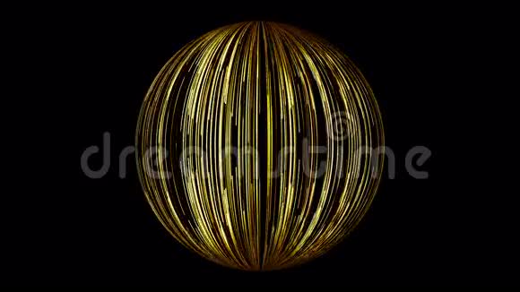 抽象背景由线条形成球体视频的预览图