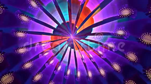 分形背景紫色螺旋高细环视频的预览图