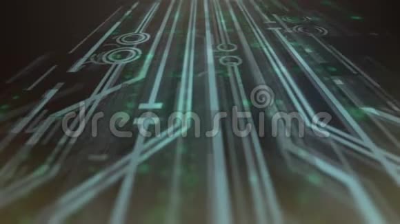 计算机生成的高科技数字技术动画三维渲染背景4K超高清分辨率视频的预览图