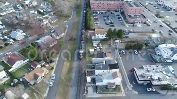 货运列车的航空视野视频的预览图