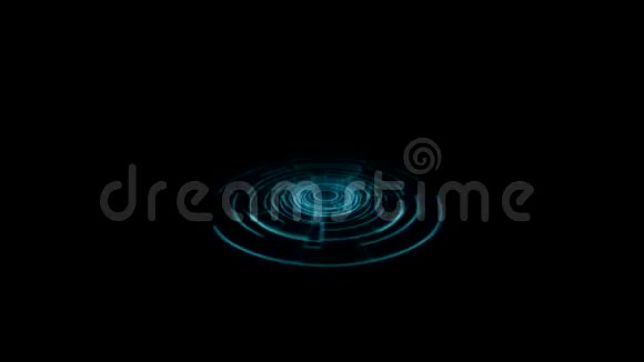 天龙全息门涡旋于地面蓝色与光带视频的预览图