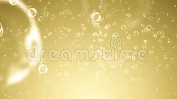 黄金泡沫背景视频的预览图