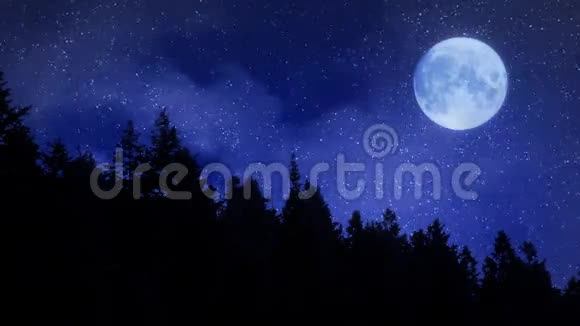 带着满月的冷星夜视频的预览图