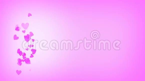 情人节粉红背景爱卡或商业4K视频的预览图