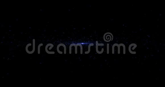 黑色背景上的宇宙爆炸冲击波蓝色能量经纱运动视频的预览图