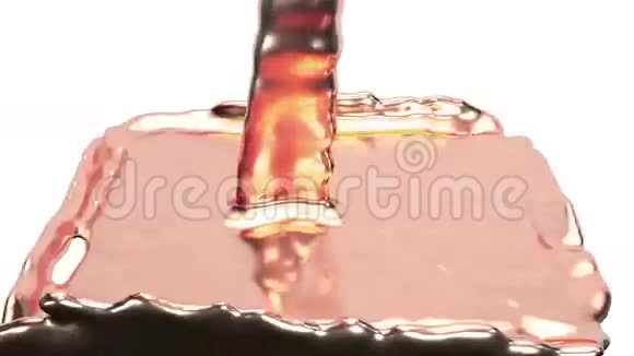 液体红金溅满框架包括阿尔法冰铜白色背景意见16请看我的更多版本视频的预览图