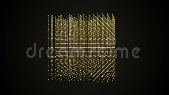 立方体盒子点粒子设计虚拟艺术宇宙4K视频的预览图