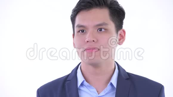 快乐年轻的亚洲商人的脸视频的预览图