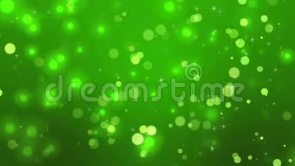 绿色粒子背景bokeh环视频的预览图