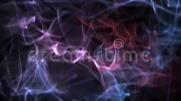 未来技术烟雾抽象背景又蓝又红视频的预览图