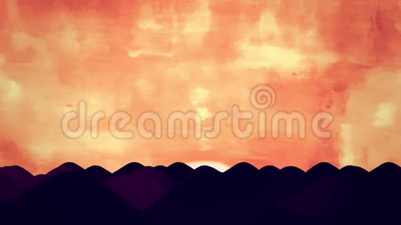 日出沙漠沙丘动画视频的预览图