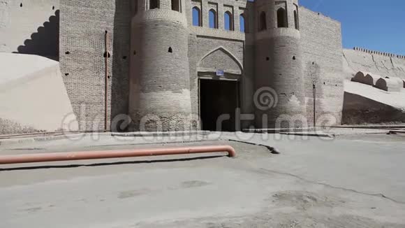 古城墙的入口大门乌兹别克斯坦希瓦视频的预览图