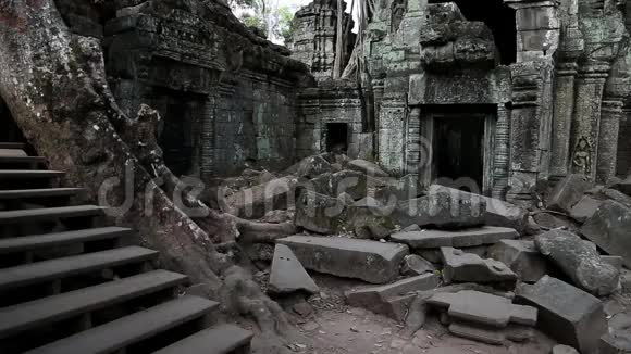 柬埔寨暹粒吴哥Thom寺建筑群视频的预览图