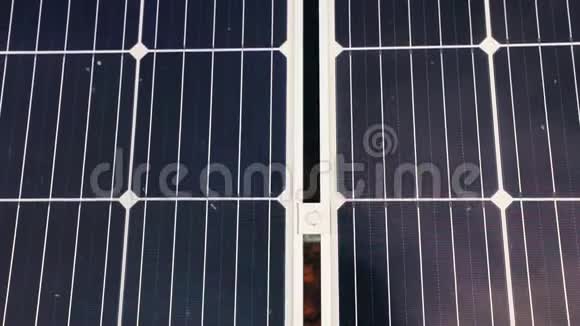 太阳能电池板特写太阳能生产场可再生太阳能视频的预览图
